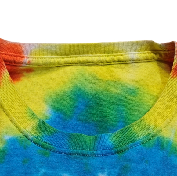 Grateful Dead Head 2018 Tie Dye T-Shirt Men 3XL Thinking Skull Skeleton Roses - Picture 4 of 6